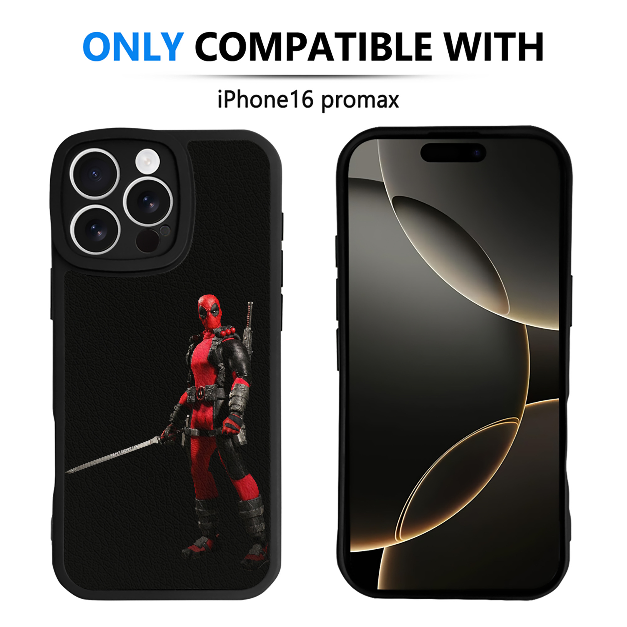 （画像用） Deadpool デッドプール 【iPhone 16シリーズ対応】シリコンスマホケース（レザー調） 材質：シリコン